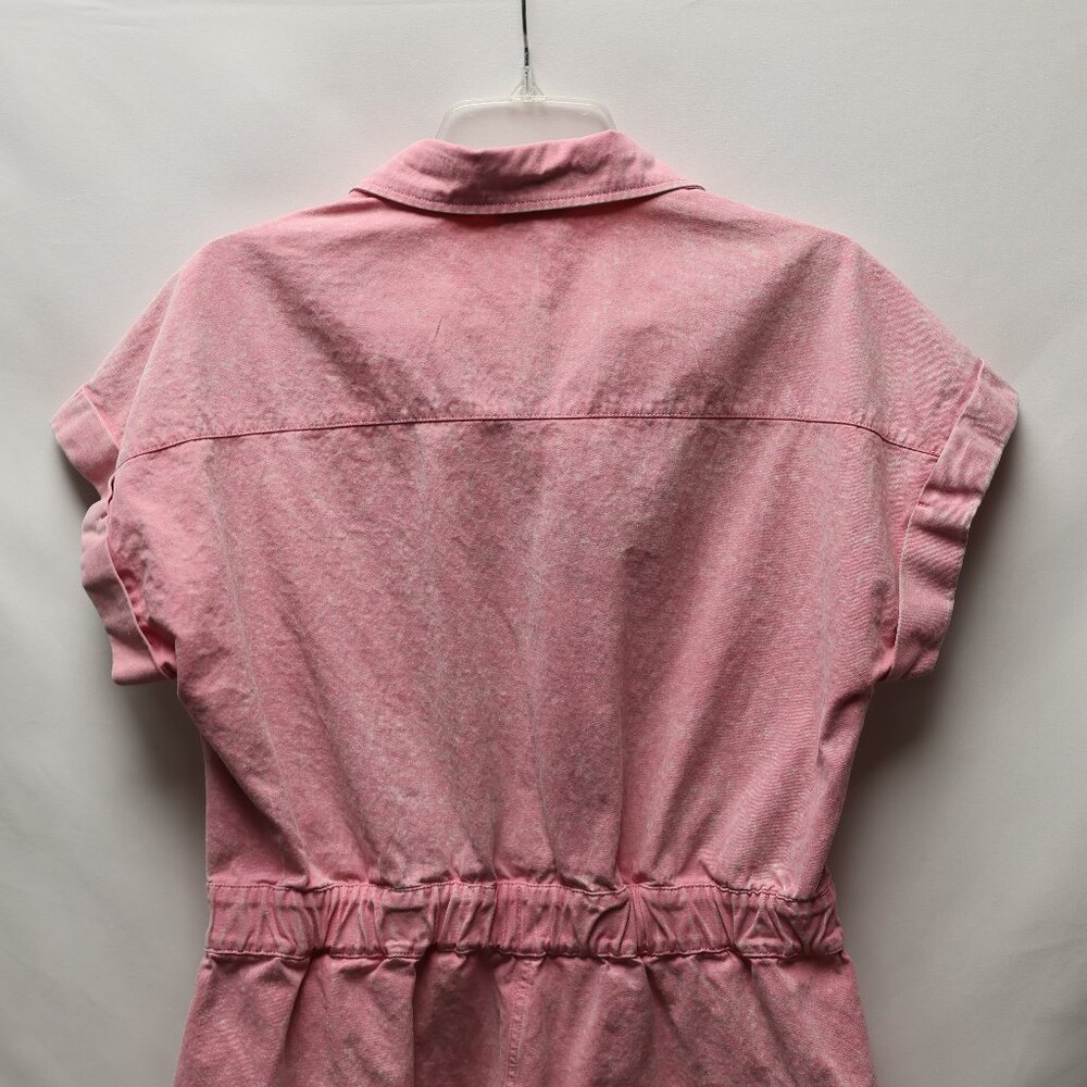 entro pink denim romper Sz L - Picture 6 of 8